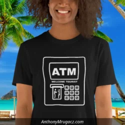 Gal wth a ATM Bank Card Safety shirt by Mrugacz.