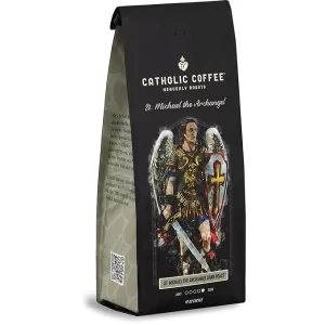 St. Michael the Archangel (Ground) Dark Roast Arabica Coffee 12 ounces, Ethically sourced from Honduras and made by a family owned business in America.
