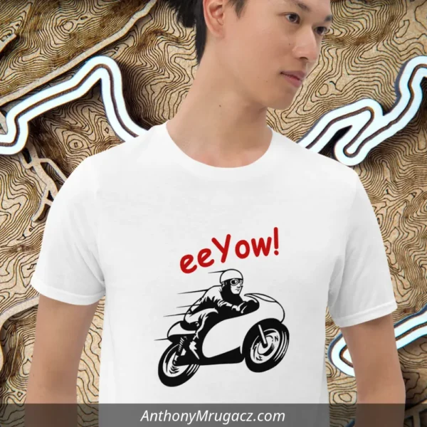 Person in a eeYow Go Fast Shirt by Mrugacz.