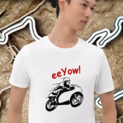 Person in a eeYow Go Fast Shirt by Mrugacz.