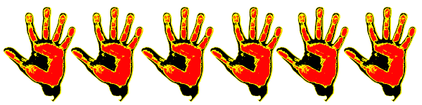 6 left hands in a row for the blog post "Hypnosis and Brainwashing" by Mrugacz.
