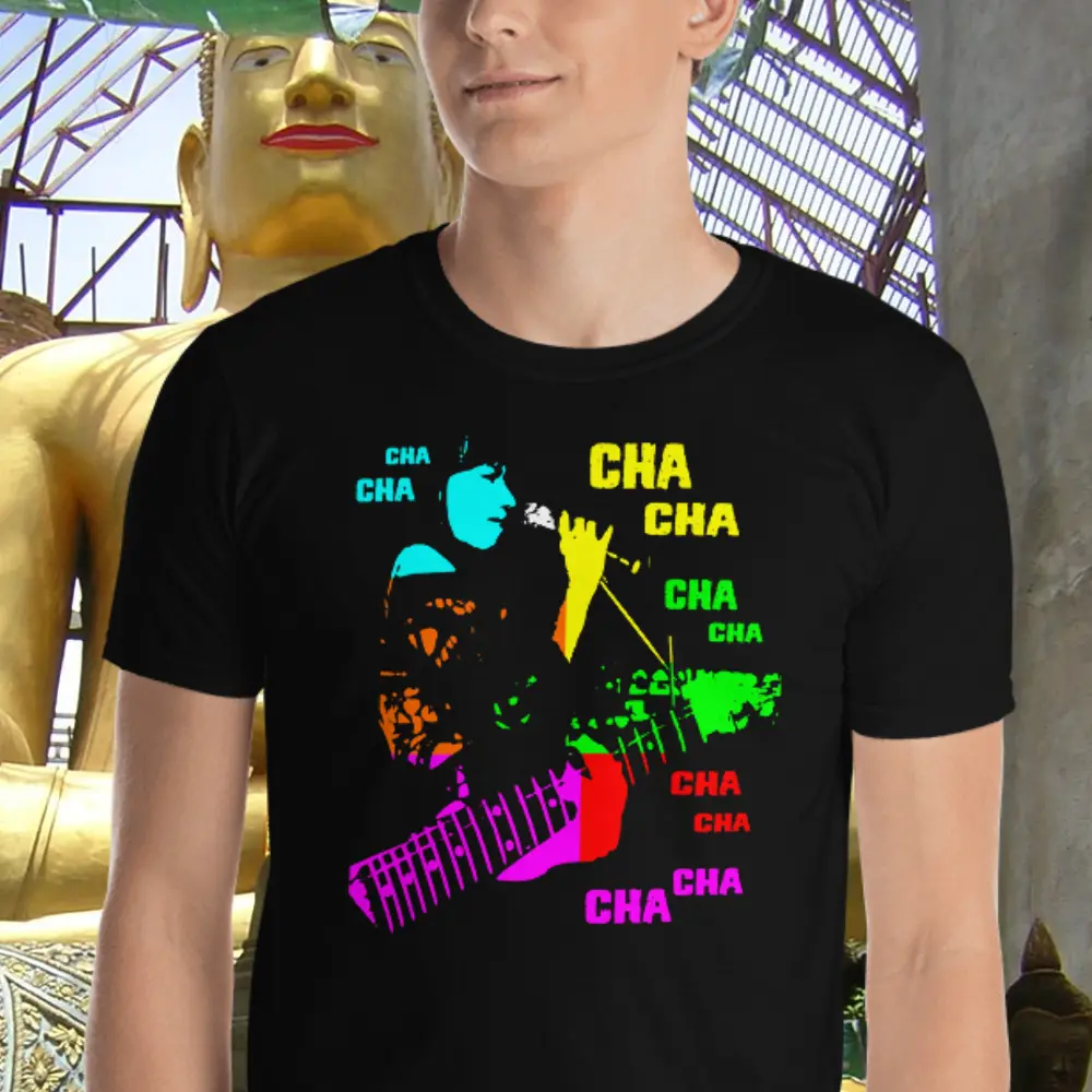 Man wearing a Cambodia Cha Cha shirt  for the blog post "Dance of Cuban Origin" by Mrugacz.