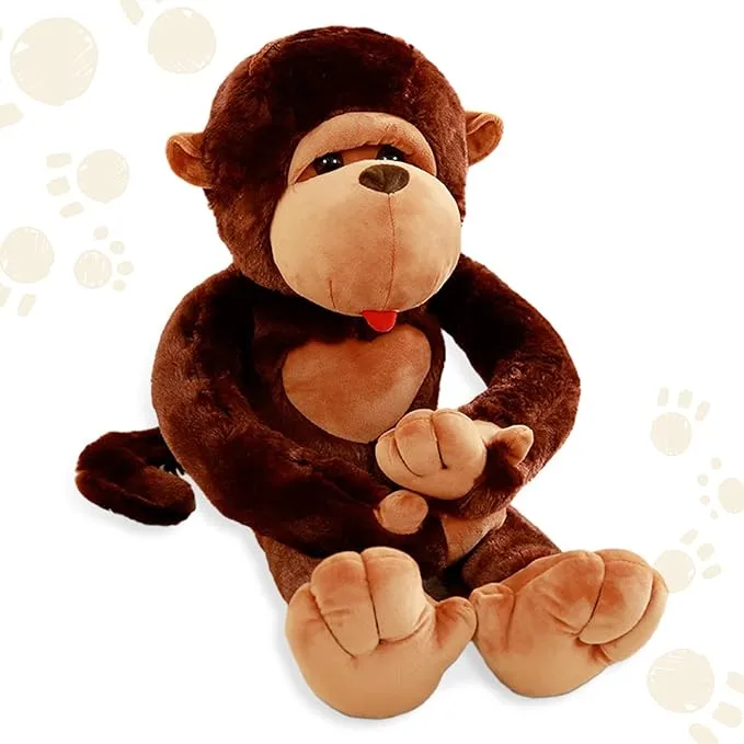 Brown plush Stuffed animal monkey for the blog post "Human Looking Monkey" by Mrugacz.