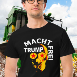 American patriot wearing a Trump Will Fixit Shirt.